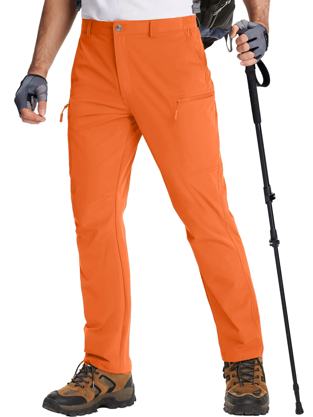 TACVASEN Lightweight Hiking Pants Mens Quick Dry Cargo Work Pants Nylon Waterproof Outdoor Trekking Fishing Pants Male Trousers