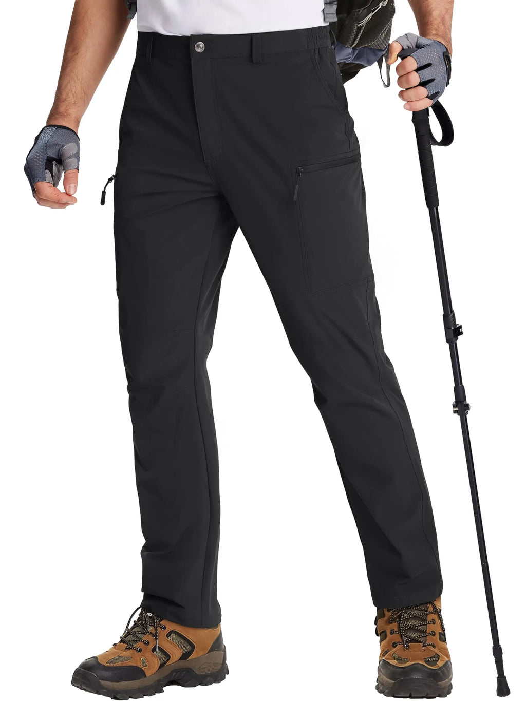 TACVASEN Lightweight Hiking Pants Mens Quick Dry Cargo Work Pants Nylon Waterproof Outdoor Trekking Fishing Pants Male Trousers